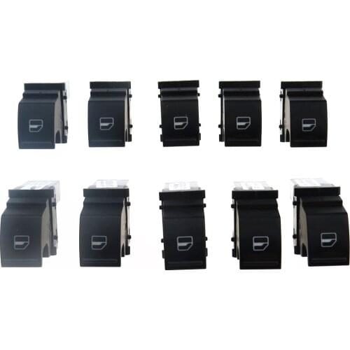 1KD959855 7L6959855B 1F0959855 Qty 10 Side Window Switch Control Button For VW Jetta Golf MK5 Plus Passat Sharan Seat Leon Polo