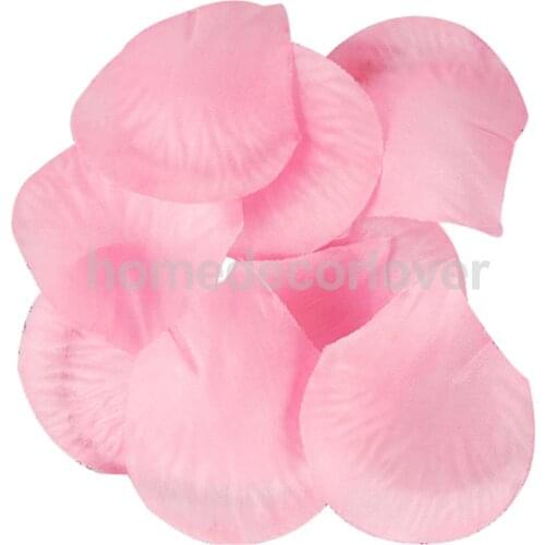 300pcs/Lot Silk Rose Petals Wedding Bridal Shower Party Decoration Flowers- Pink