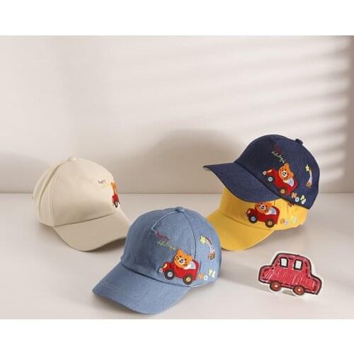 Korean Version Children Baseball Caps Cartoon Car Boys Girls Hat Travel Sunshade Kids Baby Visor Adjustable Unisex Snapback Hats