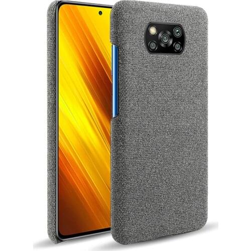 Cloth Texture Fit Case For Xiaomi Mi Poco X3 NFC Funda Luxury Febric Antiskid Cover For Xiomi Mi POCO X 3 Nfc 6.67" 2020 Coque