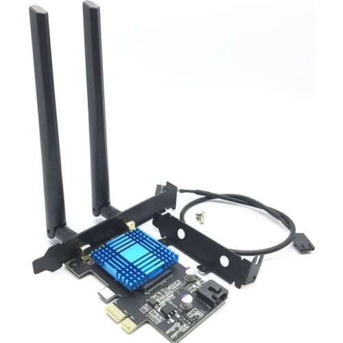 Dual band PCI-E 1X Adapter 867Mbps 802.11ac 2.4G/5G Bluetooth 4.1 Chipest Killer 1535 Wifi Card AMD motherboard