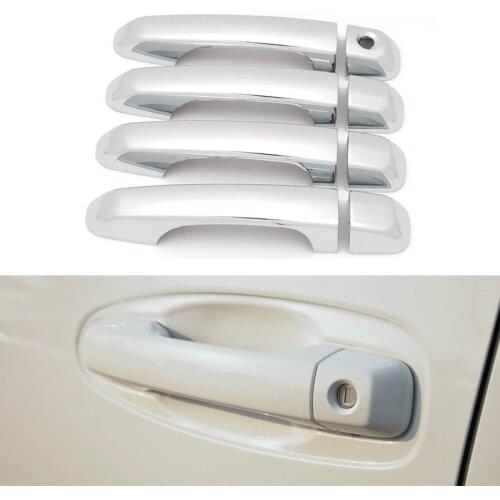 Chrome Door Handle Cover Trim For Toyota Land Cruiser 150 Prado LC150 FJ150 2010 - 2014 - 2017 - 2019 Decoration Accessories