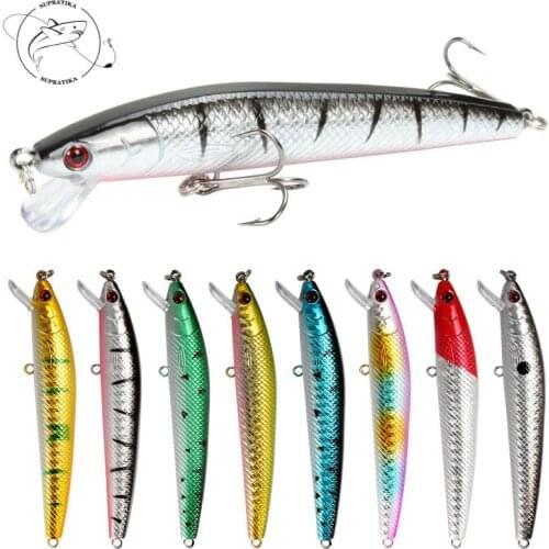 8.7G/10CM Artificial Minnow Plastic Hard Bait Wobbler 6#High Carbon Steel Hooks 3D Eyes Anti-corrosion Freshwater Bionic Bait