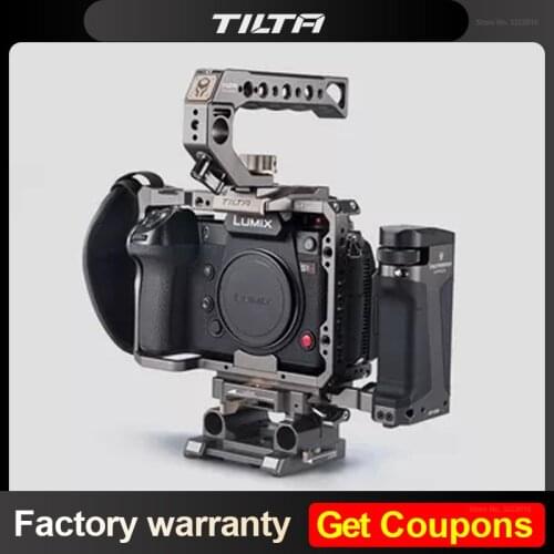 TILTA Camera Cage For PANASONIN S1 S1H S1R DSLR Camera W/ Cold Shoe Mount For Micrphone Flash Light TA-T38-FCC-G