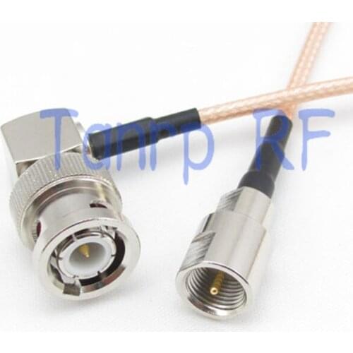 10PCS 15CM Pigtail coaxial jumper cable RG316 extension cord 6inch BNC male right angle to FME male plug RF adapter connector