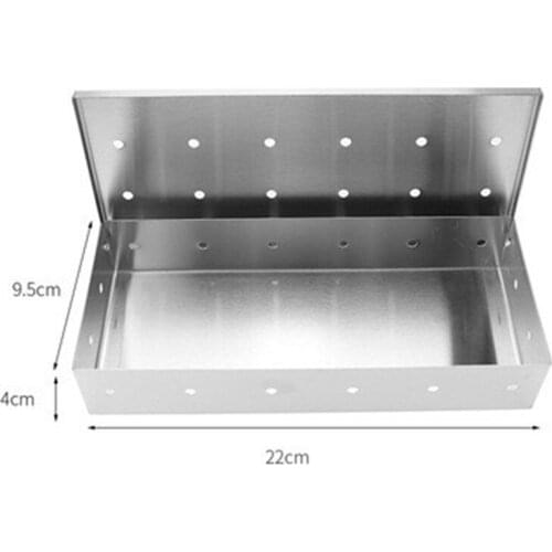 BBQ Smoking Box Gas Grill Smoker Wood Chip Cold Generator Black Barbecue Tool Cooking Meat Bacon