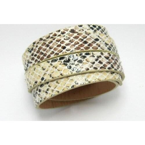 10mm leather cord 10x2mm Cobra leather snake lace