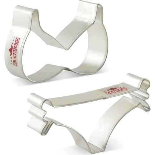 KENIAO Summer Beach Hawaii Bikini Cookie Cutter Set - 2 Piece - Biscuit / Fondant / Bread / Pastry Cutters - Stainless Steel