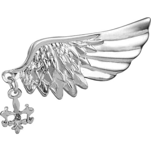HOT SALES！！！Retro Alloy Single Wing Shape Brooch Pin Men Jewelry Decor Clothes Accessories