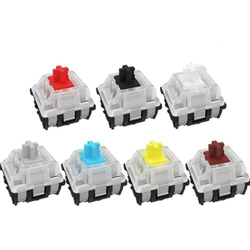 Original Gateron Mechanical Keyboard Optical Switch for GK61 SK61 White Black Red Brown Yellow Silver Switch Gamer Customize