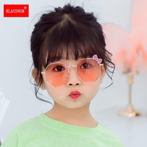 1pc Fashion Girls Bow Sunglasses Metal Frame Kids Glasses Children Outdoor Goggles Party Eyewear Cute Sun Glasses Wholesale New