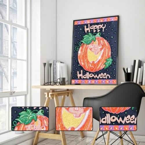 Happy Halloween DIY Diamond Painting Special Shaped Diamonds Partial Drill Rhinestone Of Picture Diamond Embroidery Cross Stitch