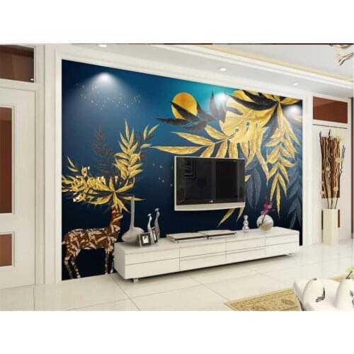 Custom photo wallpaper for walls 3 d murals wallpaper European landscape deer living room TV background wall papers home decor