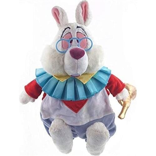 35cm Original Disney Alice in Wonderland White Rabbit Cartoon Cute Stuffed Plush Toy Doll Children Birthday Stuffed Bunny Large