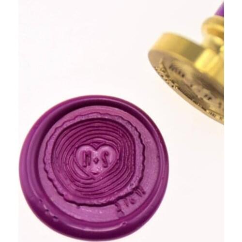 Personalized tree ring monogram wax seal stamp/initials Custom wedding seals/wedding invitation seal/custom wedding stamp