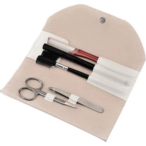 Portable Eyebrow Shaping Scissors Stainless Steel Eyebrow Razor Eyebrow Makeup Tools Set Suitable For Professional Or Home Use