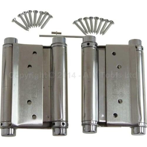 3" 1 Pair Stainless Steel Sprung Hinges Double Action Swing Doors 75mm