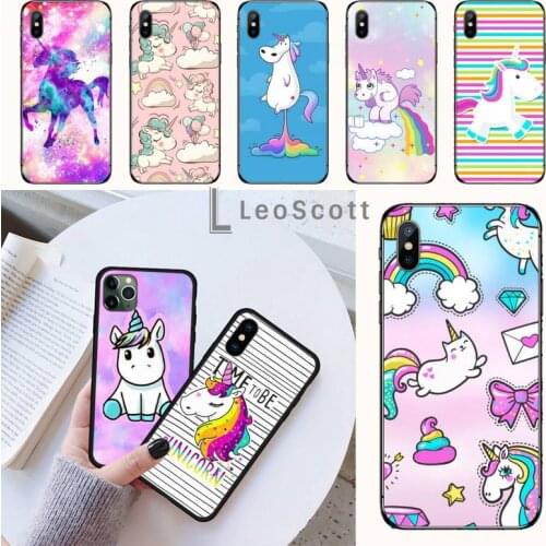 Rainbow Unicorn Phone Case for iPhone 11 12 pro XS MAX 8 7 6 6S Plus X 5S SE 2020 XR