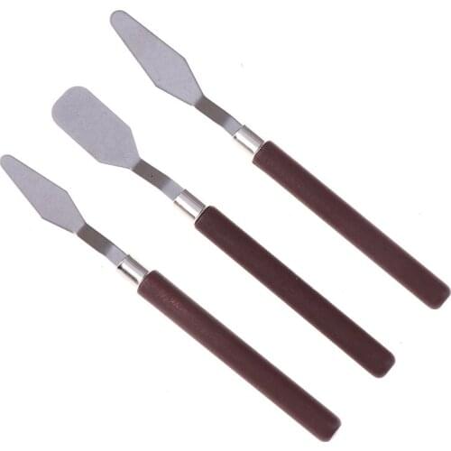 New 3pcs/set Good Quality Useful Oil Painting Scraper Of Acrylic Gouache Oil Paint Color Palette Tool