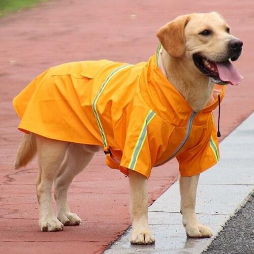 Pets Dog Raincoats Reflective Large Dogs Rain Coat Waterproof Jacket Fashion Outdoor Breathable Clothes