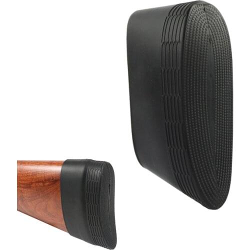 Tactical Silicone Rubber Slip-On Rifle Shot Gun Recoil Reducing Butt Pad Buttpads Black Non-Slip Eraser Hunting Accessories