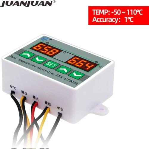 ZFX-ST3012 Temperature Controller Dual Thermostat Controller Temp Control Thermoregulator Control Module 12V/24V/220V 30%off
