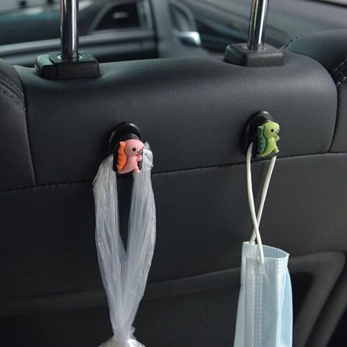 Universal Cute Car Hooks Mini Car Organizer for USB Cable, mask，Headphone Key and Other Car Accessories