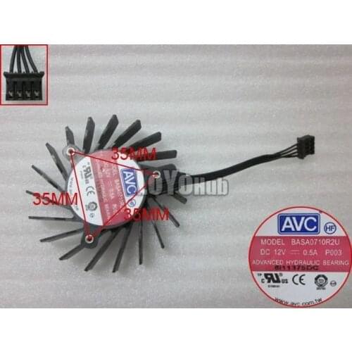 Avc basa0710r2u 3.5cm diameter 6.5cm q4000 graphics card cooling fan