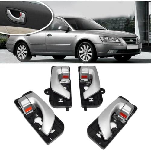 Inside Door Handle Front Rear Left Right Set for Hyundai Sonata 2005 2006 2007 2008 826103K020 826203K020 Car Styling
