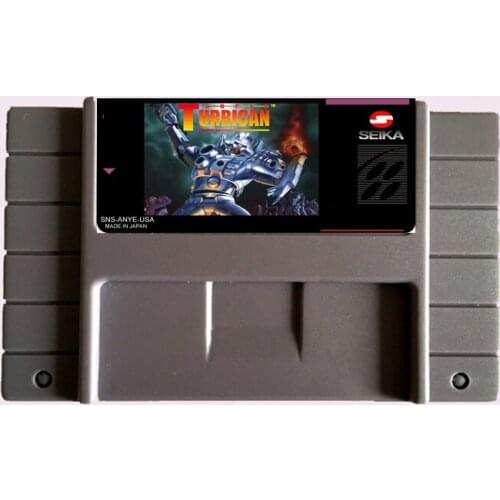High Quality 16 Bit Super Turrican NTSC Big Gray Game Card For USA Version Game Player