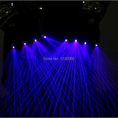 Green / Red Laser Gloves Dancing Stage Show Light with 4 pcs Lasers, LED Stage Gloves Luminous Gloves for Disco DJ Club Party