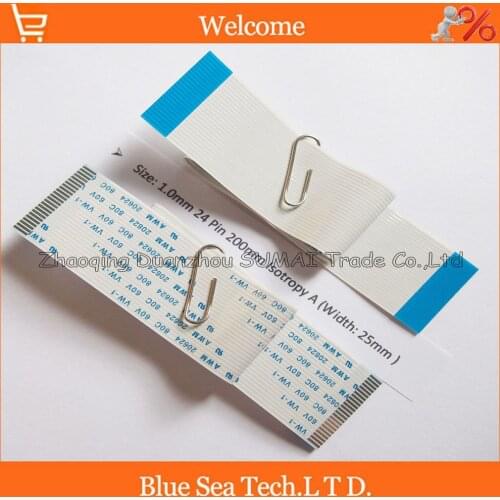 100pcs FFC/FPC Flexible Flat Cable 1.0mm pitch 24 pin 200mm Isotropy(A) or Anisotropy(B) cable,20624.welcome custom-made Order