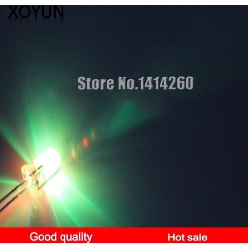 100pcs/lot 3MM three-color LED LED flash flash LED long legs
