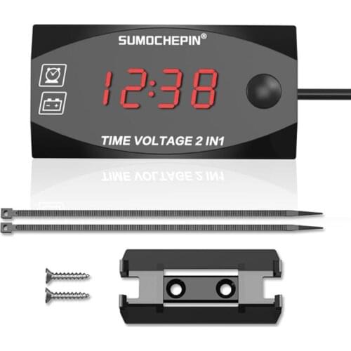 DC 12V LED Digital Display Voltmeter Voltage Panel Meter For Electromobile Motorcycle Car