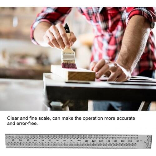 180mm Scribing Ruler Alloy Steel Woodworking Scribing Angle Ruler Carpentry Marking Measuring Tools