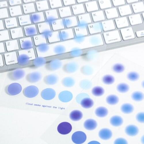 2 sheets Color gradient Decorative Base Element Dot Masking Adhesive Tape DIY Scrapbooking Sticker Label Japanese Stationery