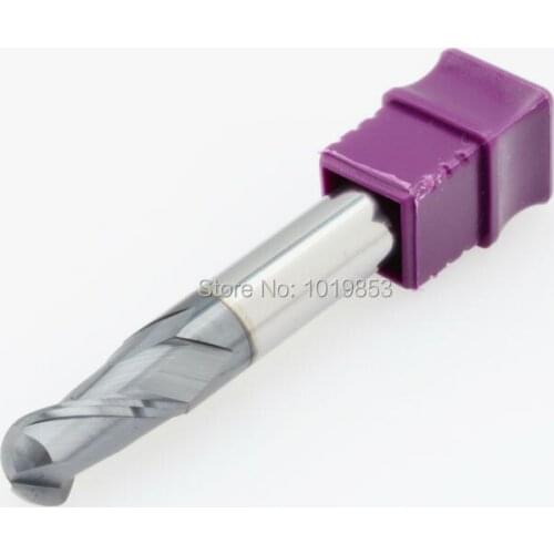 2pcs CGS-460 R5X10X75L HRC55 SOLID tungsten carbide Ball nose end mill for stainless steel