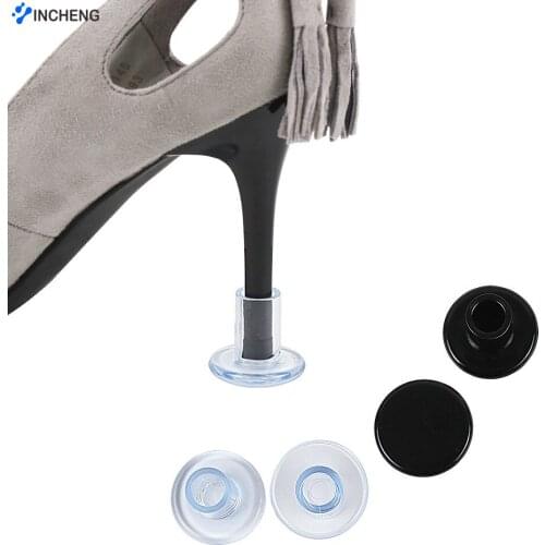 2 Pairs/Lot High Heel Protecors Women Transparent Heel Stoppers Heel Repair Caps Covers for Weddings Races Formal Occasions