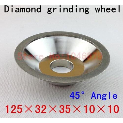 45 degree Angle bowl electroplated diamond grinding wheel and electroplated diamond grinding wheel.125*32*35*10*10