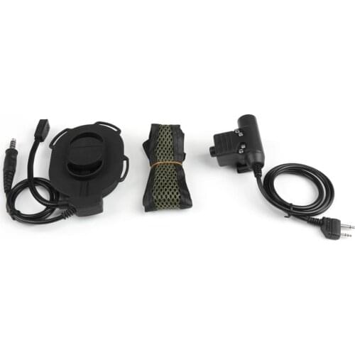 Artudatech 5Pcs HD01 Z Tactical Elite Bowman Headset U94 PTT For Midland LXT210 LXT216 Radio