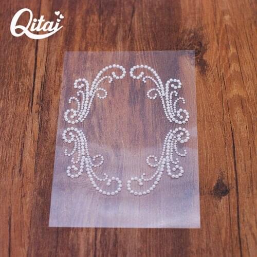 QITAI 6PCS/SET White Plastic Pearl Sticker Wedding Decorations Natural Color Family Christmas Desk Decorations Wholesale GEM1026