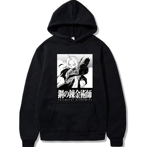 Fullmetal Alchemist Printing Pullover Unisex Loose Hoodies Men