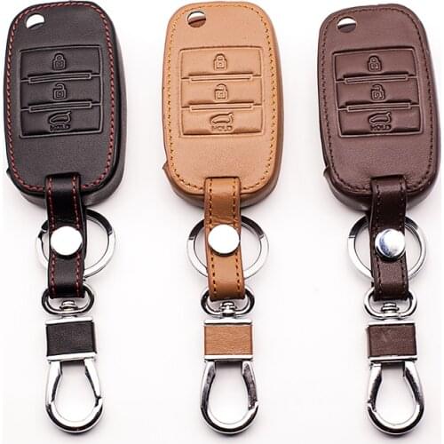 Hot sale leathe key case key bag key cover for Kia Ceed Sorento cerato K3 K3S K4 K5 KX3 Sportage KX5 3 buttons remote control