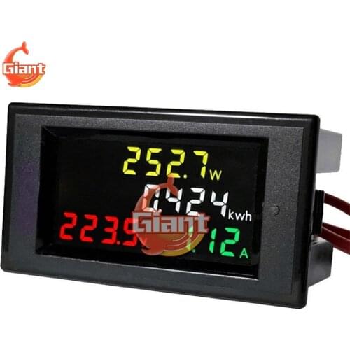 AC Digital Voltmeter Ammeter Voltage Current Power Energy Meter Tester AC 80-300V Detector AC 200-450V 100A HD LED Multimeter