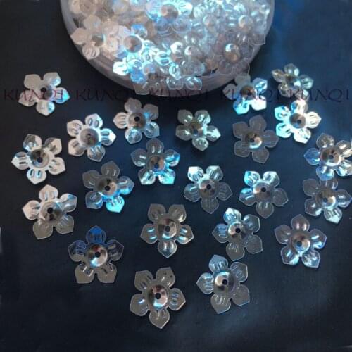 13mm 450pcs/920pcs Flower Crystal Transparent Sequins PVC Decoration Sewing DIY Wedding Craft Scrapbook For Clothing