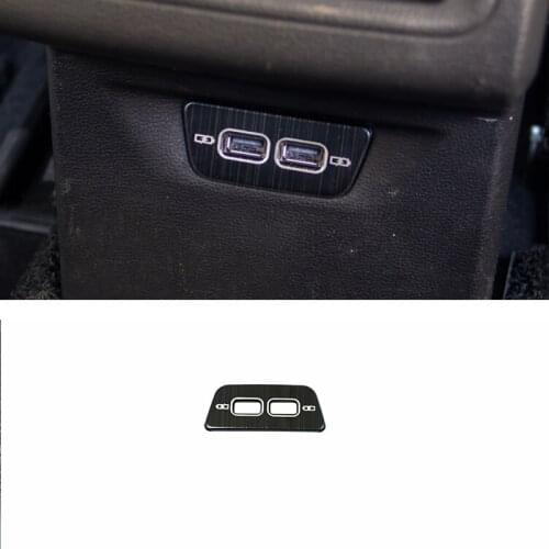 For Volkswagen VW Golf 8 MK8 2020 2021 Car Decoration Stainless Steel Carbon/Black Car Inner rear USB Cover Trim Car Styling