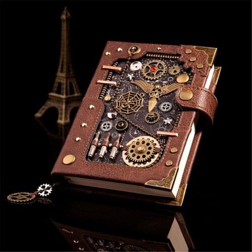 Steampunk Gear Retro Notebook Artwork Level Handmade Exquisite Novelty Gift 16 x 12cm