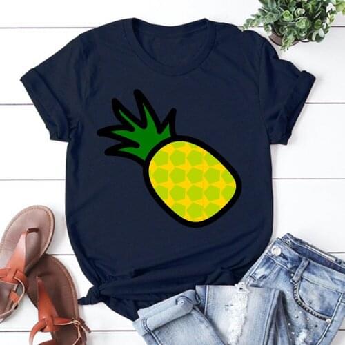 Pineapple Women T Shirt Casual Funny Tshirts Kawaii Tees Top Hipster Female Harajuku Short Sleeves Shirts Woman Clothe TX8282