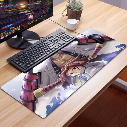 Shaman King XXL Mousepad Gamer Gaming Mouse Pad Computer Accessories Keyboard Laptop Padmouse Desk Mat Mouse Pad Gamer 90x30CM