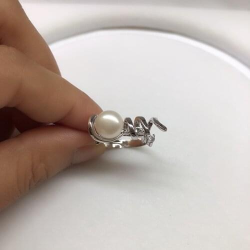 Charm DIY Trendy Ring Mountings Base Findings Women Accessories Jewelry Settings Parts for Girls Pearls Beads Stones Agate